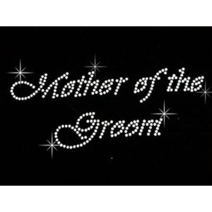 Madre de el novio Clear Rhinestone Hierro Sobre Bling de_1