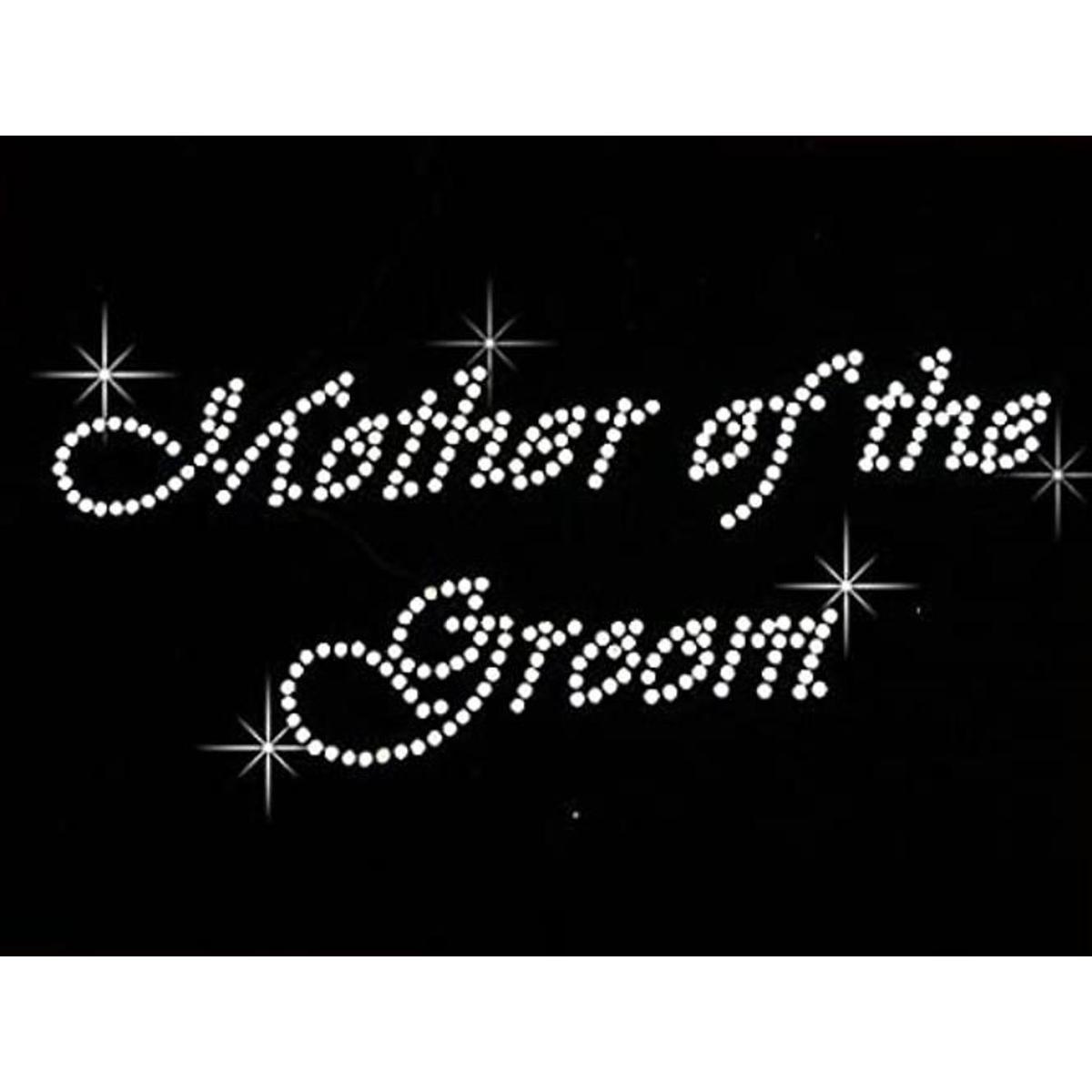 Madre de el novio Clear Rhinestone Hierro Sobre Bling de