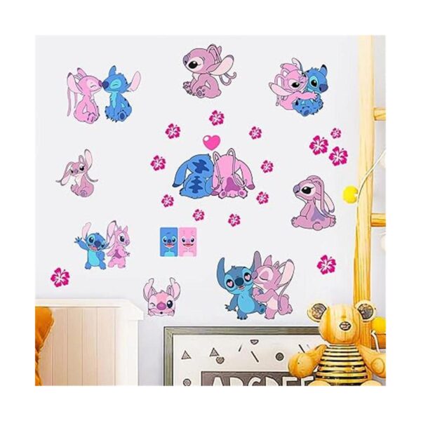 SKTFFR Lilo Stitch Calcomanías de pared de dibujos