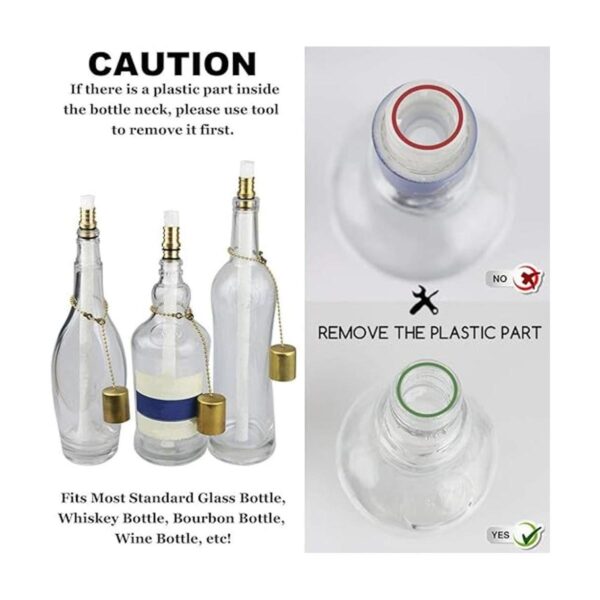 de 4 antorchas botellas de vino de EricX incluye 4