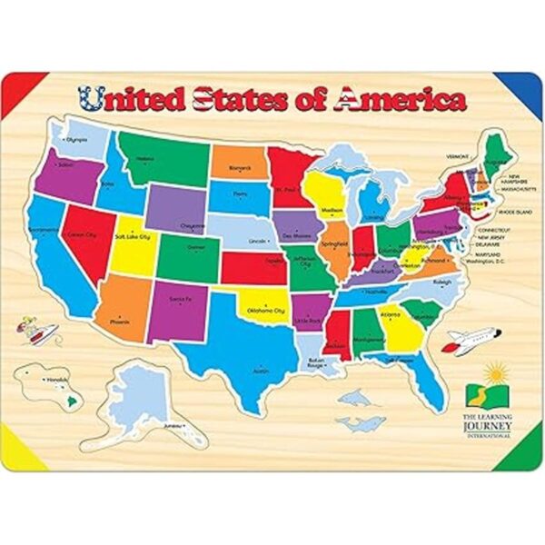 El viaje de aprendizaje Lift aprender EE. UU. Mapa Puzzle_4