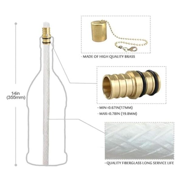 de 4 antorchas botellas de vino de EricX incluye 4