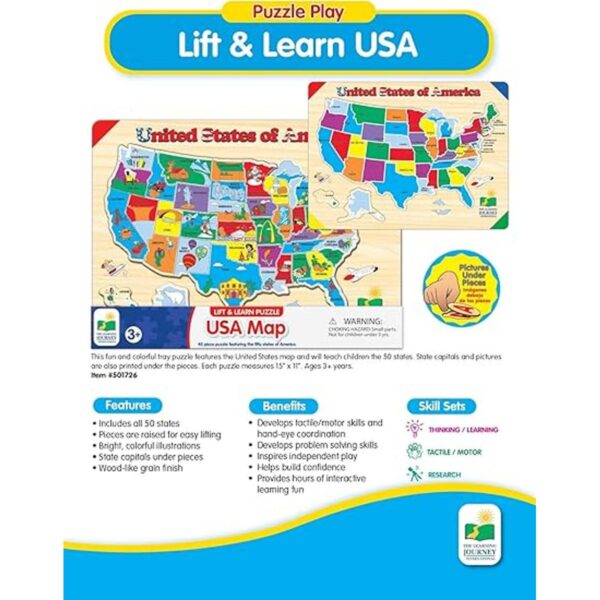 El viaje de aprendizaje Lift aprender EE. UU. Mapa Puzzle_6