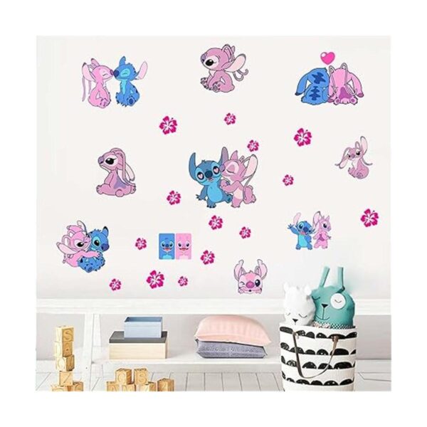 SKTFFR Lilo Stitch Calcomanías de pared de dibujos