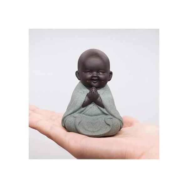 Kingzhuo Estatua de Buda de cerámica con diseño de monje