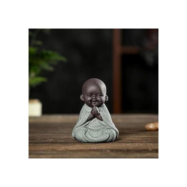 Kingzhuo Estatua de Buda de cerámica con diseño de monje