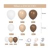 Kit de guirnalda de globos neutros bohemios para