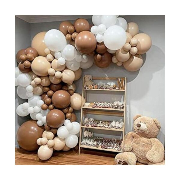 Kit de guirnalda de globos neutros bohemios para
