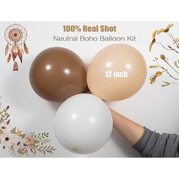 Kit de guirnalda de globos neutros bohemios para