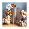 Kit de guirnalda de globos neutros bohemios para