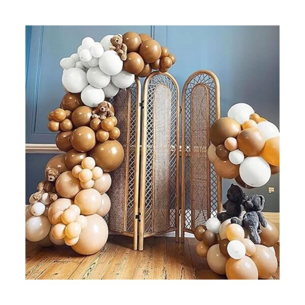 Kit de guirnalda de globos neutros bohemios para