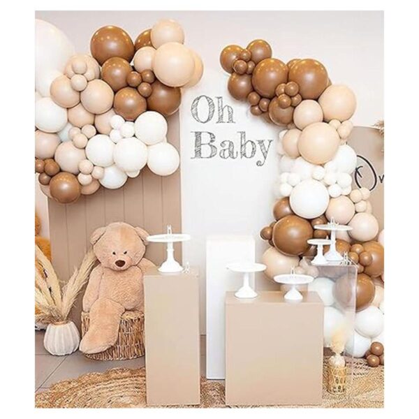 Kit de guirnalda de globos neutros bohemios para