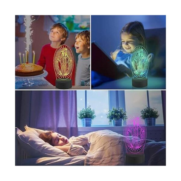 Attivolife Lámpara LED 3D Illuson con 16 colores y luz_4