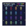 Attivolife Lámpara LED 3D Illuson con 16 colores y luz_2