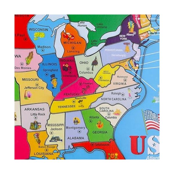 Joqutoys Rompecabezas de mapas de madera de Estados_6