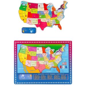 Joqutoys Rompecabezas de mapas de madera de Estados_5