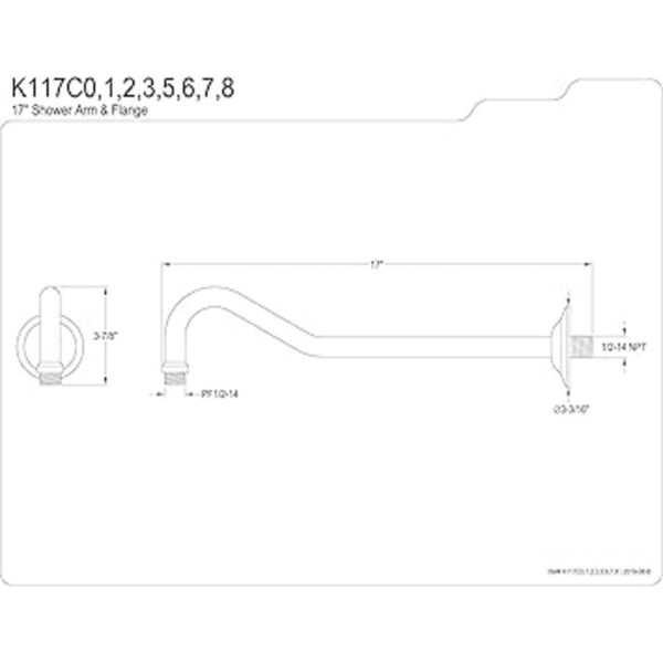 kingston brass brazo de ducha K117C2_3