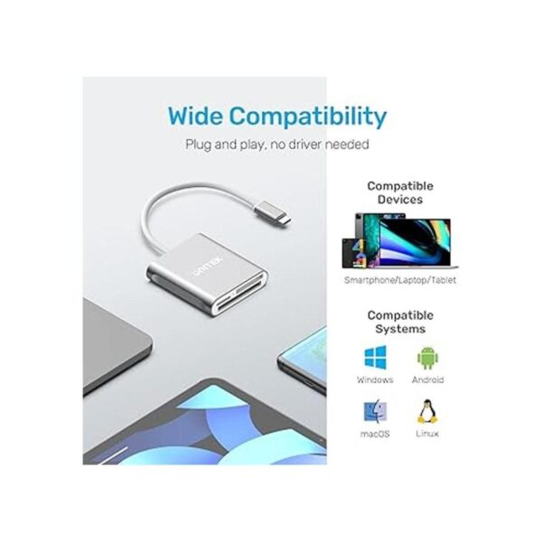 UNITEK lector de tarjeta de memoria flash tipo c USB 3.0_5