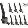 Paquete de 8 Bobinas de encendido curvadas Boot para Ford_1