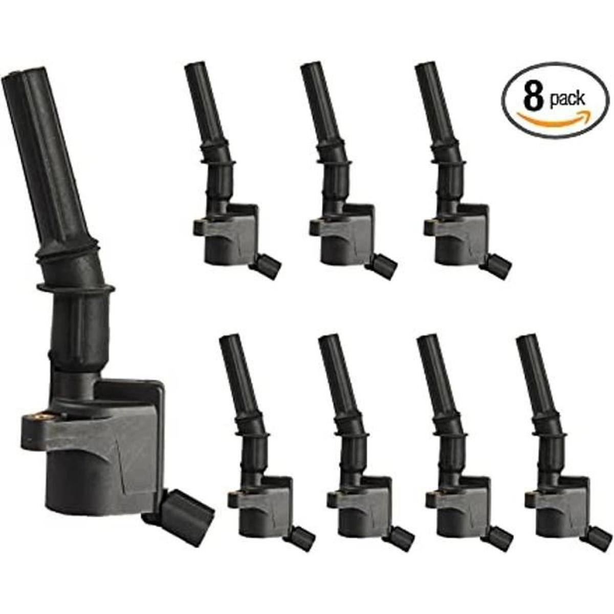 Paquete de 8 Bobinas de encendido curvadas Boot para Ford