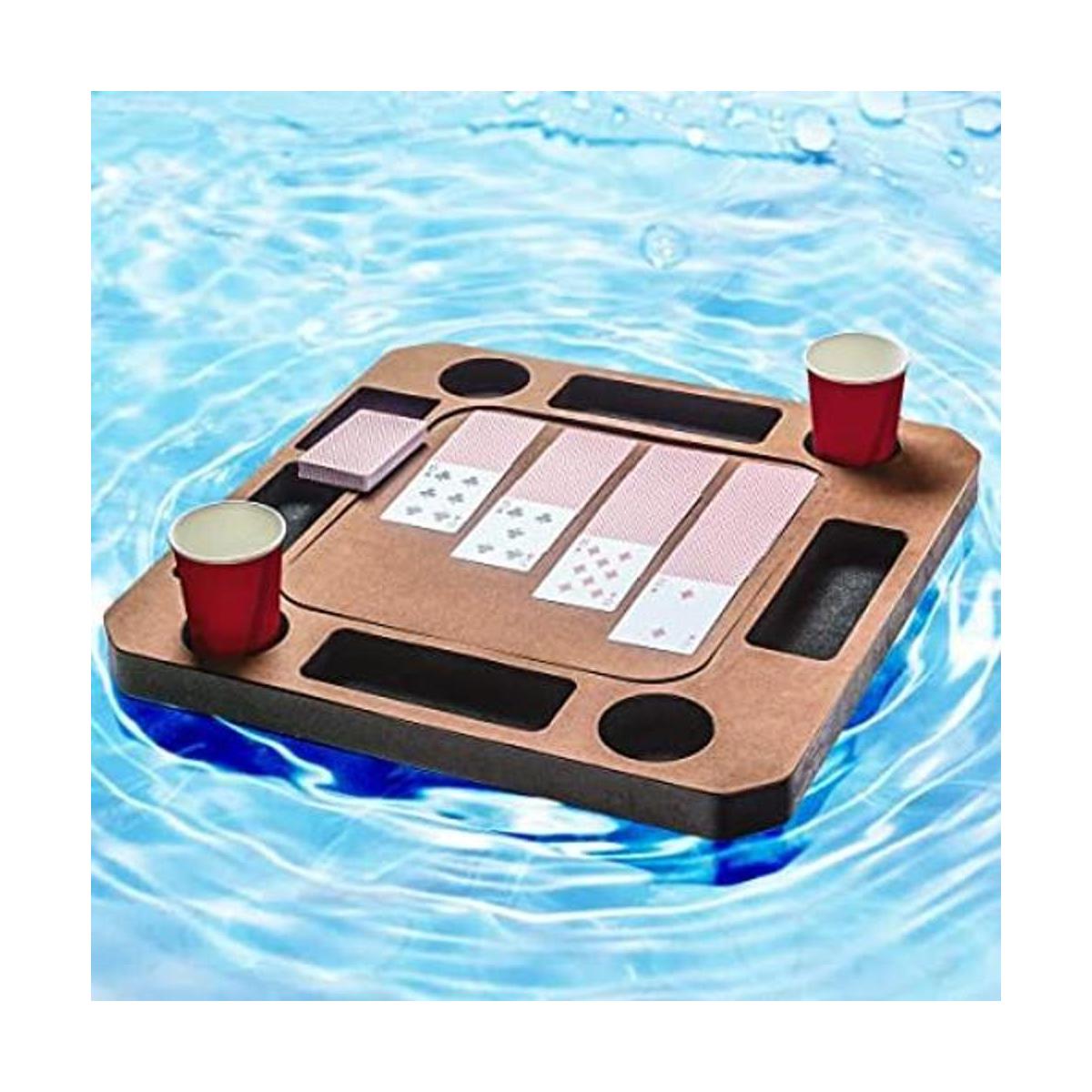 Bandeja flotante de mesa para juegos o cartas para piscina