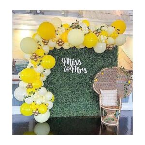OUOshield Kit de arco de guirnalda de globos amarillos