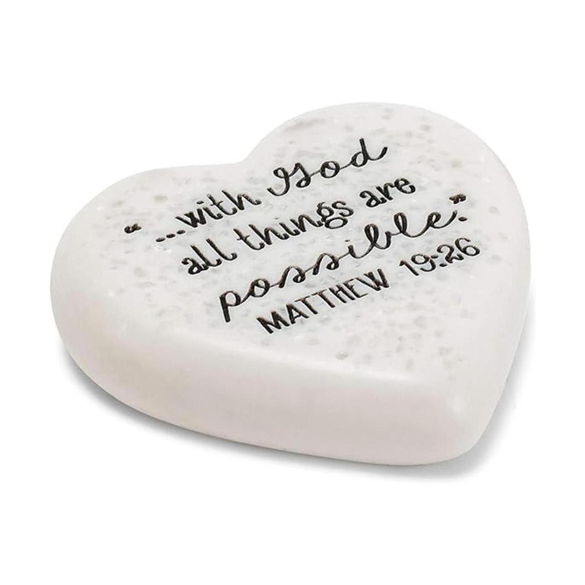 Lighthouse Christian Products Placa de piedra con texto en