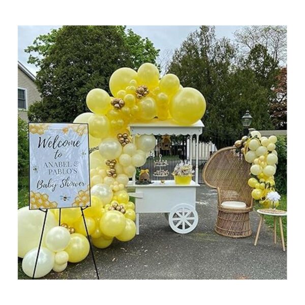 OUOshield Kit de arco de guirnalda de globos amarillos