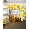 OUOshield Kit de arco de guirnalda de globos amarillos