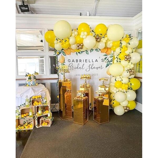 OUOshield Kit de arco de guirnalda de globos amarillos