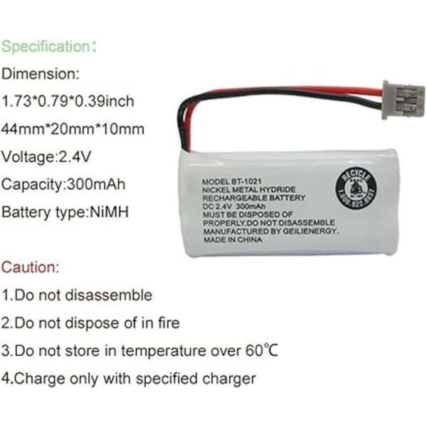 Geilienergy BT1021 BBTG0798001 para Uniden BT1021 BT1021