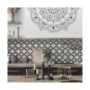 4 calcomanías de pared de medio mandala bohemio mandala