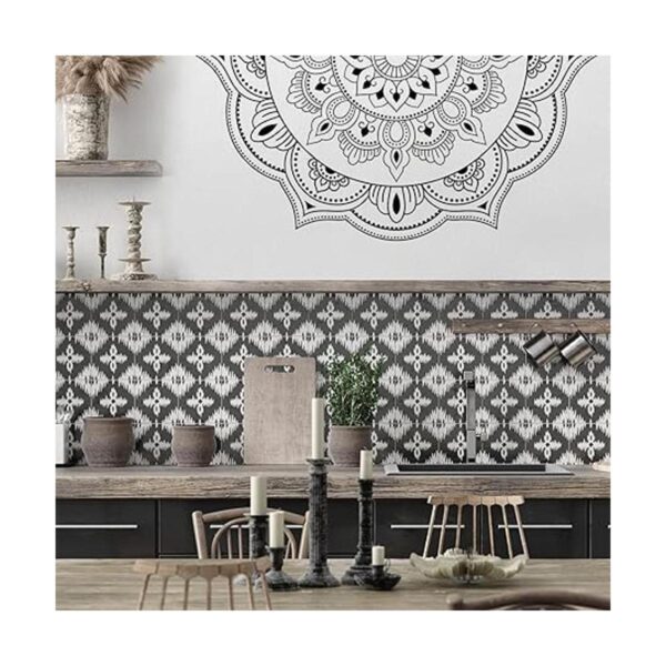 4 calcomanías de pared de medio mandala bohemio mandala
