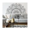 4 calcomanías de pared de medio mandala bohemio mandala