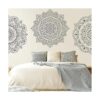 4 calcomanías de pared de medio mandala bohemio mandala