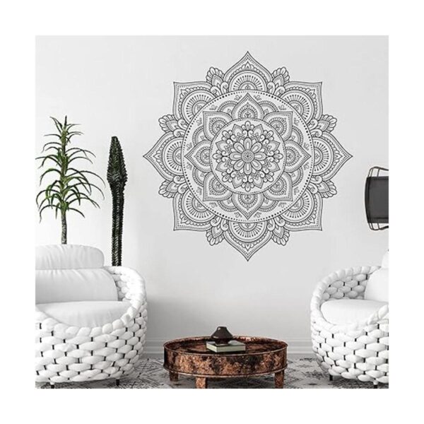 4 calcomanías de pared de medio mandala bohemio mandala