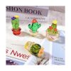 Seninda 4 piezas de mini cactus de cristal para el_4