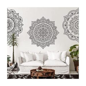 4 calcomanías de pared de medio mandala bohemio mandala
