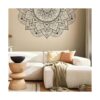 4 calcomanías de pared de medio mandala bohemio mandala