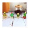 Seninda 4 piezas de mini cactus de cristal para el_6