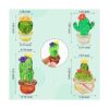 Seninda 4 piezas de mini cactus de cristal para el_2