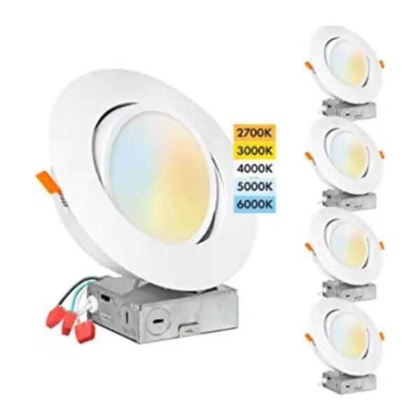 PROCURU Paquete de 4 luces LED herméticas de 6 pulgadas_1