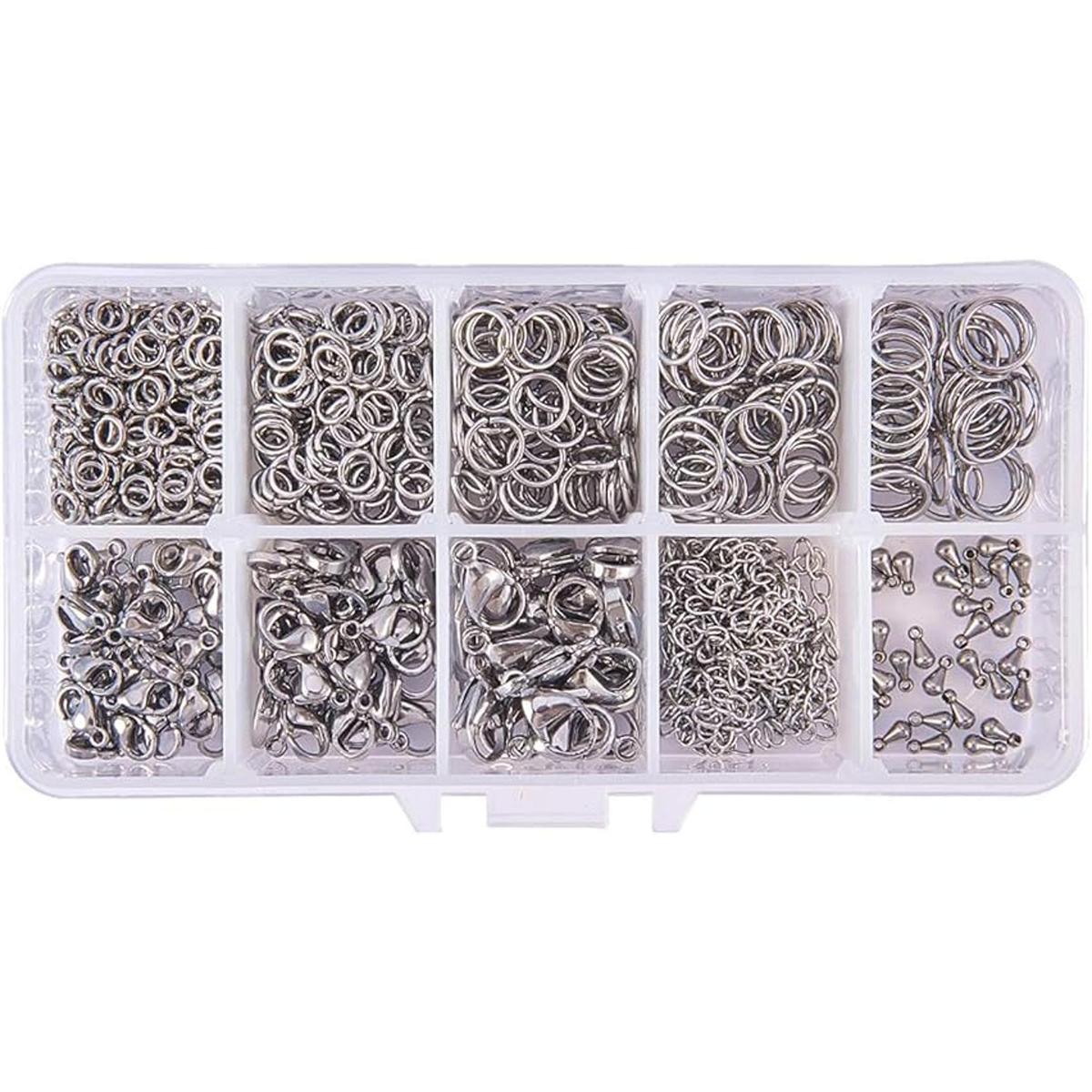 PH PandaHall 830 piezas de joyería de acero inoxidable
