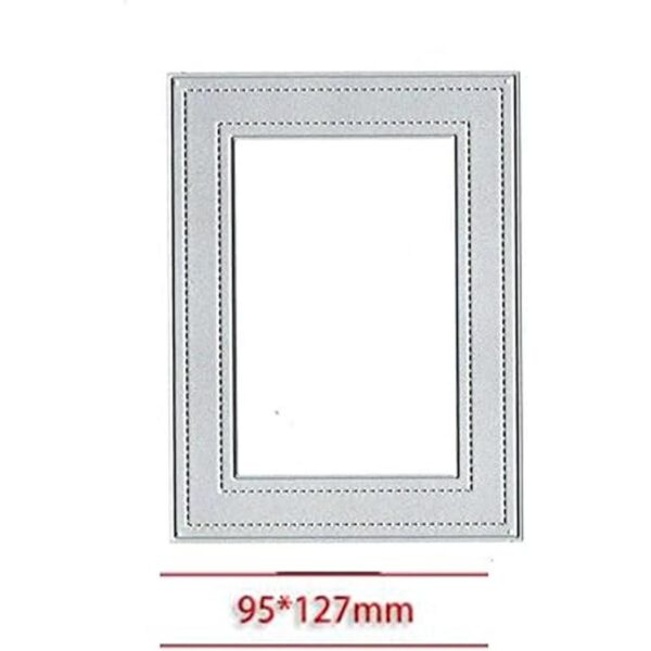 DDeehs Marco de borde rectangular con troqueles de metal