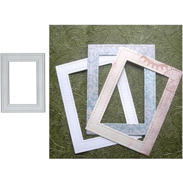 DDeehs Marco de borde rectangular con troqueles de metal