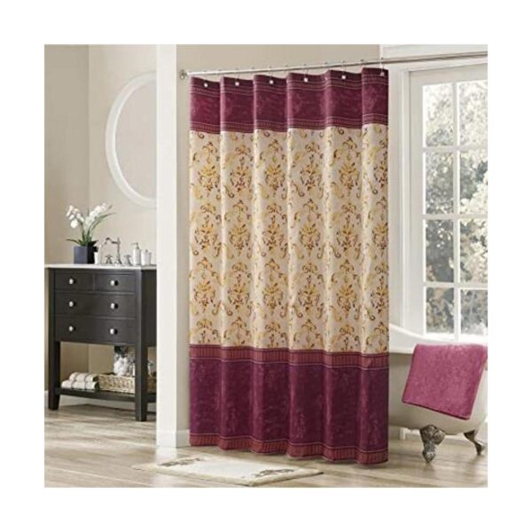 MVSUTA Royal Scroll Cortina de ducha clásica con