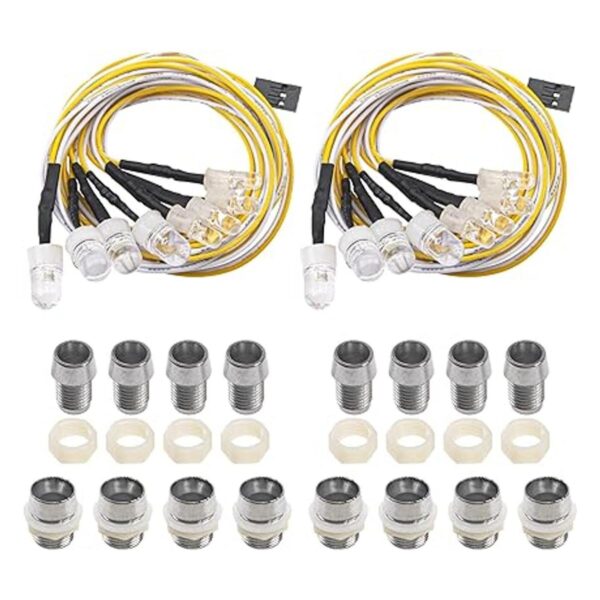 Paquete de 2 faros delanteros LED de 0.315 in 2 rojos_4