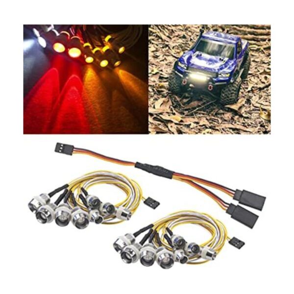 Paquete de 2 faros delanteros LED de 0.315 in 2 rojos_1