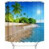 Coastal Sunny Beach Scenery Juego de cortinas de ducha