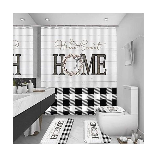 FZDHHY Home Sweet Home Juego de cortinas de ducha